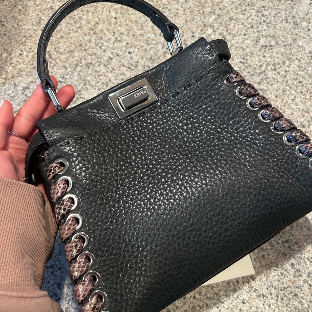 FENDI Selleria Python 2way Leather Peekaboo Mini - Picture 7 of 9